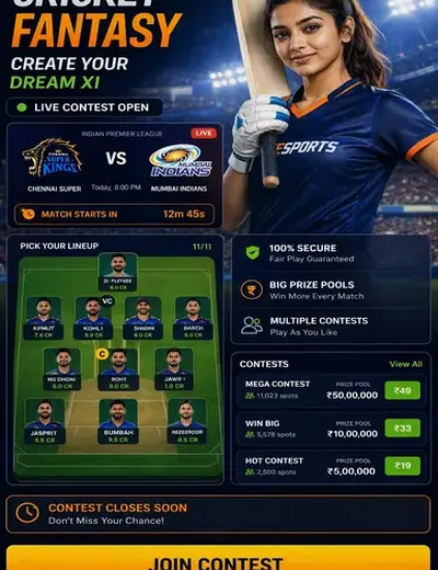 Betodd (bet oddbr) fantasy cricket & matchday visual 3